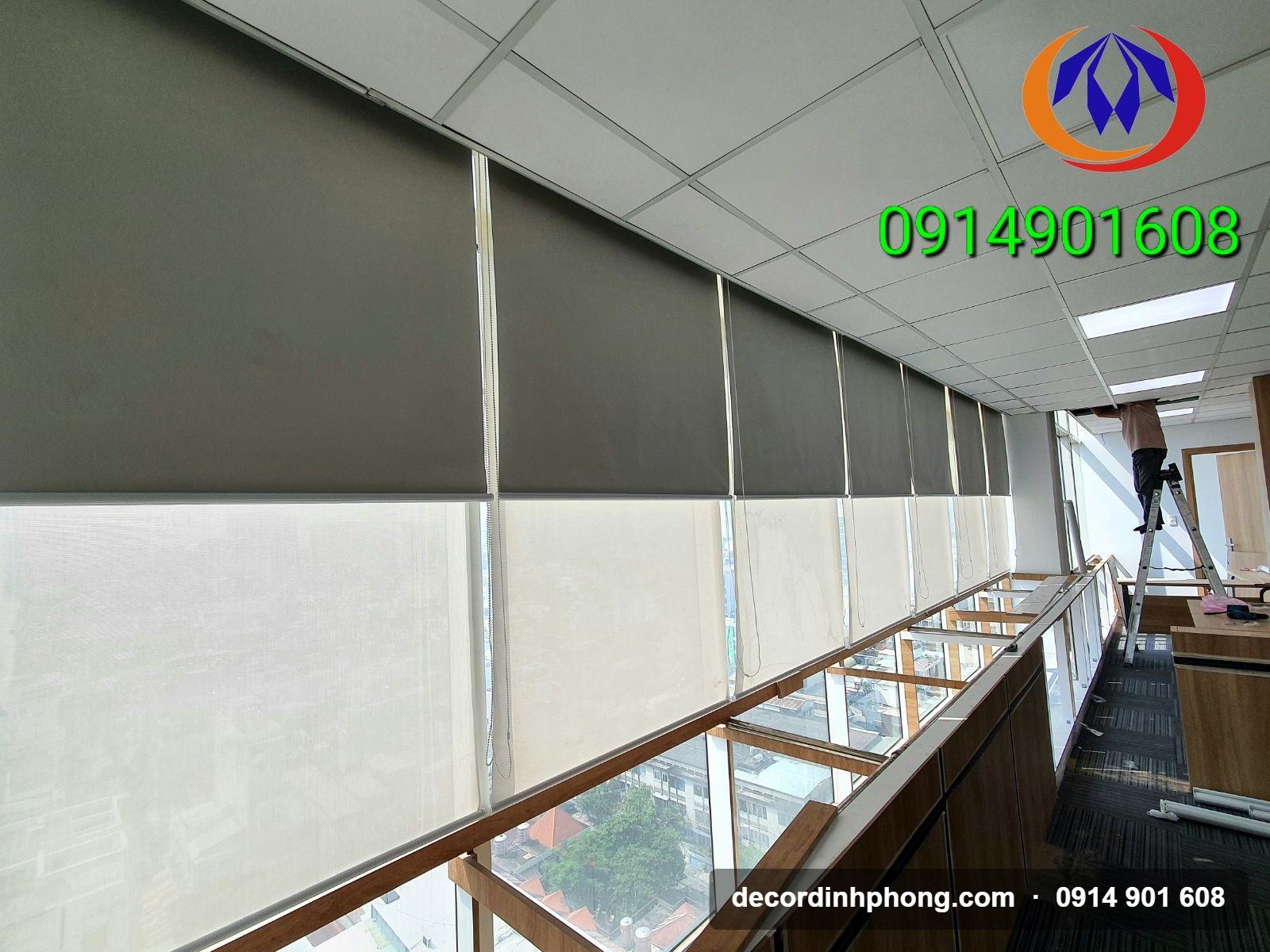Rèm cuốn cản nắng cho văn phòng tại Long Khánh Đồng Nai