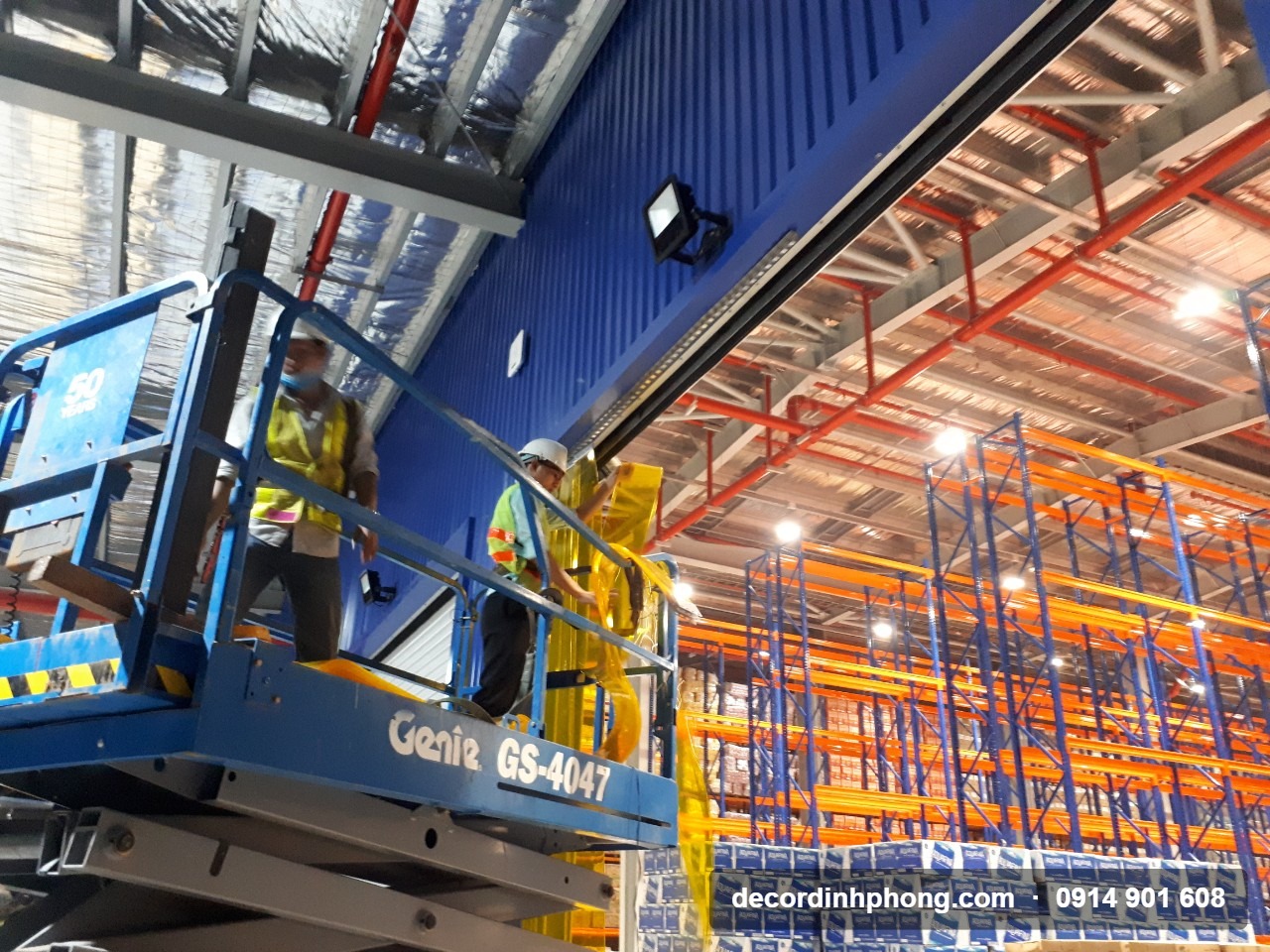 Thi công rèm nhựa PVC chắn bụi tại kho hàng Đồng Nai