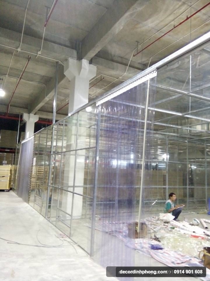 Thi công rèm nhựa PVC nhà xưởng Bình Dương