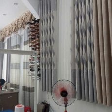 Xưởng may rèm vải Đỉnh Phong với nhiều mẫu vải 1 lớp vân sọc, họa tiết