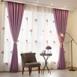 Rèm vải 1 lớp trơn màu ghi - Đỉnh Phong