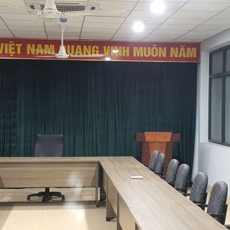 Phông hội trường vải nhung chống nhăn - Đỉnh Phong