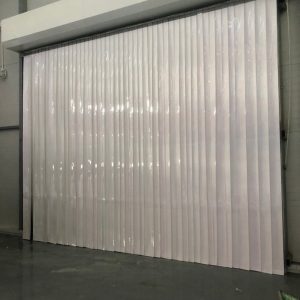 Rèm nhựa PVC trắng trong mờ cho nhà xưởng