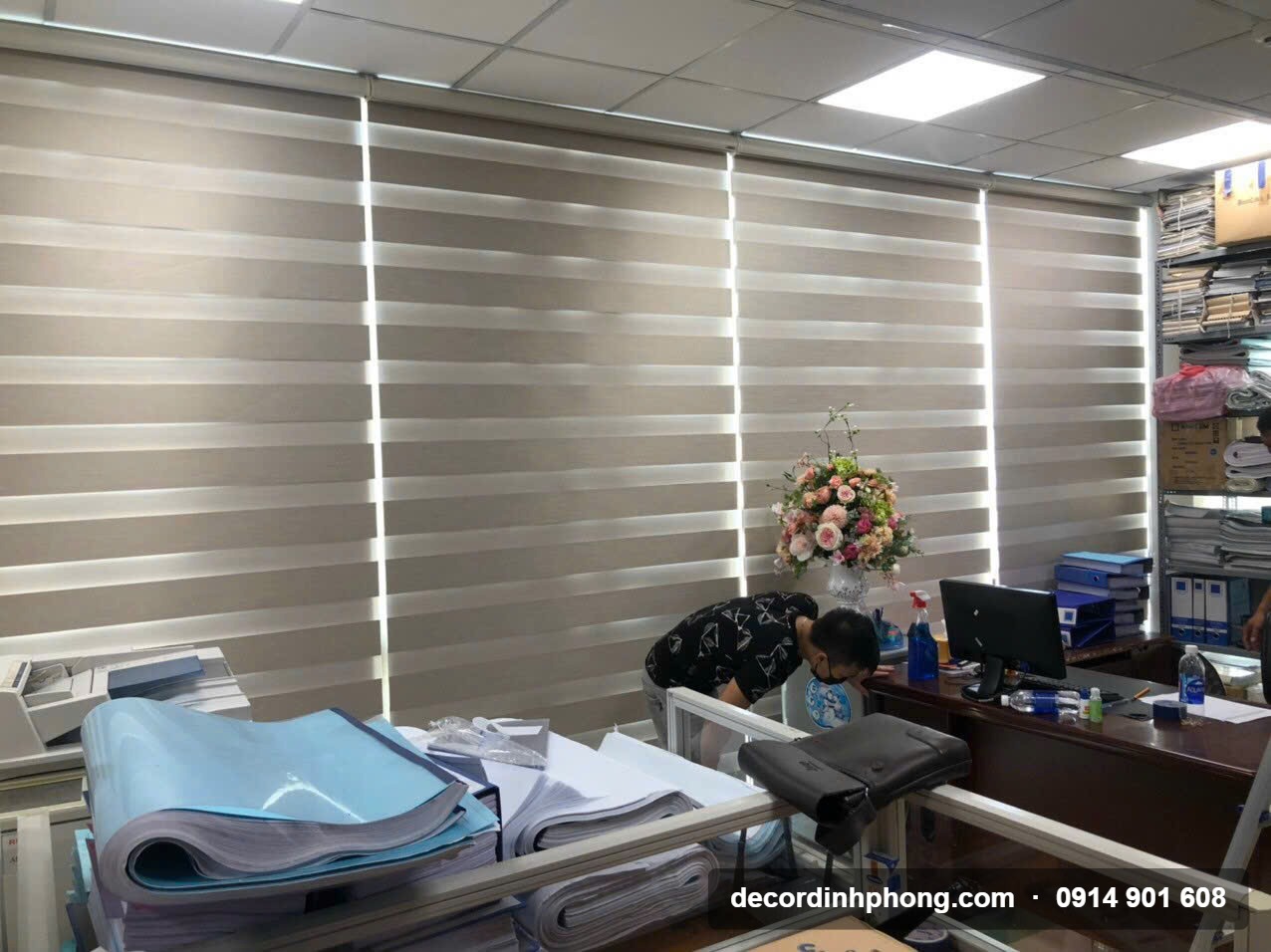 Rèm cầu vồng showroom văn phòng tại Bàu Bàng Bình Dương