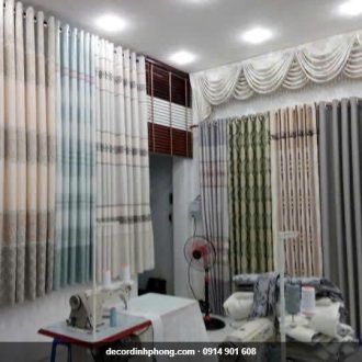 Rèm vải may đo tại xưởng Đỉnh Phong, đa dạng chất liệu